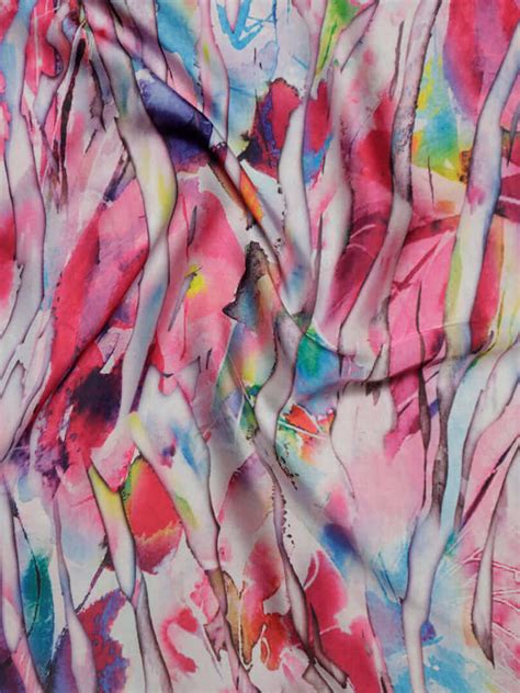 Satin Silk Abstract Shaded Design Digital Print Fabric Source Fabrics