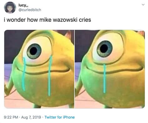 Original Tweet How Does Mike Wazowski Cry Know Your Meme