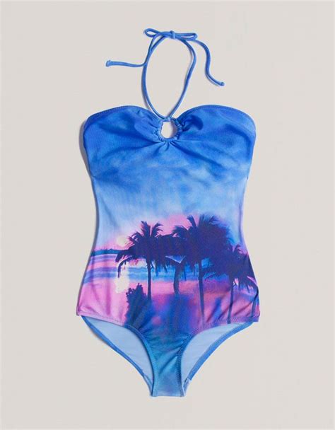 My New Palm Tree Print Swimsuit Summer Palm Tree Print Palm Trees Bikini Swimwear Swimsuits