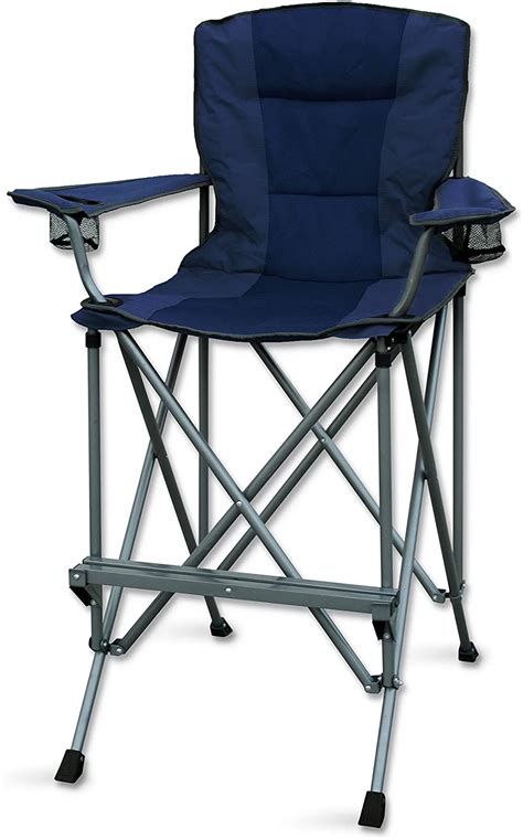 Made of durable wood, the chair offers tapered legs with a footrest, a folding bar stools are handy devices. RMS Outdoors Extra Tall Folding Chair - Bar Height ...