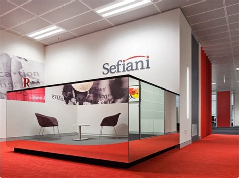 Sefiani Office Design With Modern Red And White Home