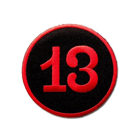 Lucky Number Patch Red 13 Lucky Number Round By Craftsisterday