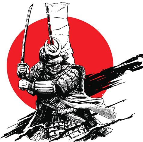 Samurai Warrior Illustration Ilustración De Guerreros Obra De Arte