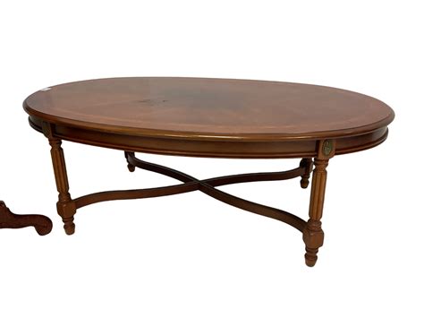 Oval Cherry Wood Coffee Table 122cm X 72cm H43cm And A Coffee Table
