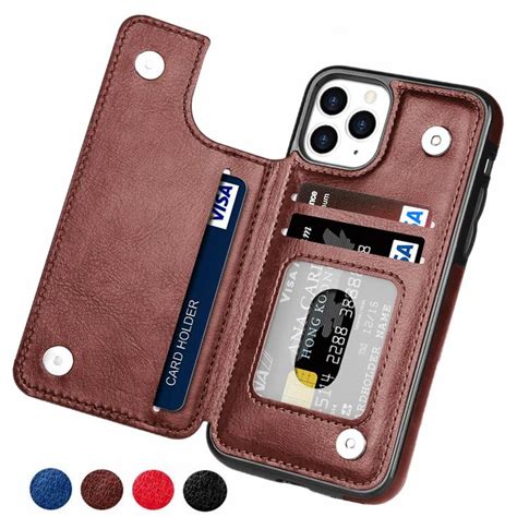 Retro Pu Leather Case For Iphone 11 Pro Max Multi Card Holder Phone