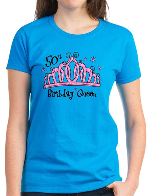Cafepress Cafepress Tiara 50th Birthday Queen Womens Dark T Shirt