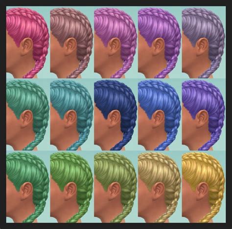 Mod The Sims 33 Double Dutch Braids Hair Recolours By Simmiller Sims