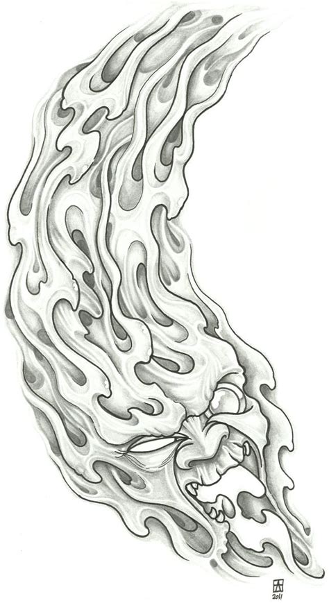 Flaming Demon Tattoo 2011 By Vikingtattoo On Deviantart Evil Skull
