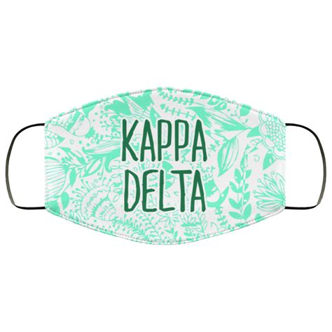 Kappa Delta Floral Face Mask — Greeku
