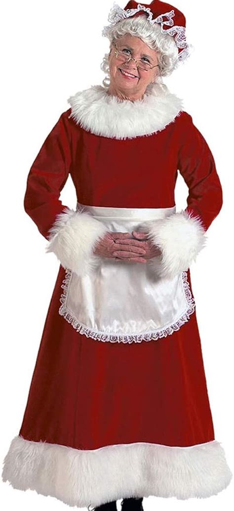Velvet Mrs Claus Size 20 24 Halco Burgundy Professional Wife Costume Bundle W Santa