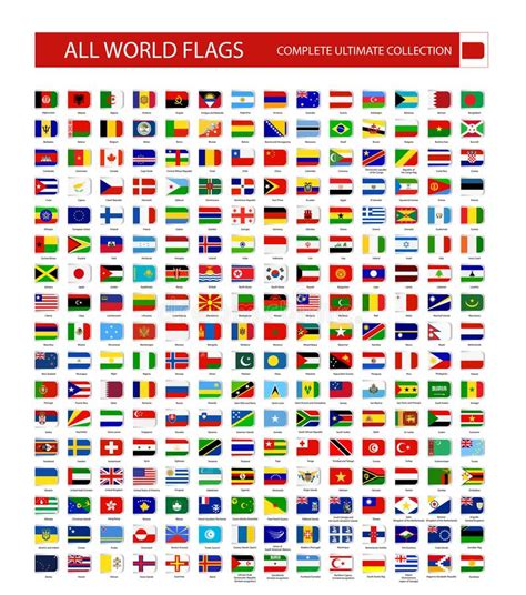 All Vector World Country Flags Part 1 Stock Vector Illustration Of