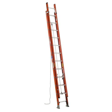 Werner 24 Ft Fiberglass Extension Ladder With 300 Lbs Load Capacity