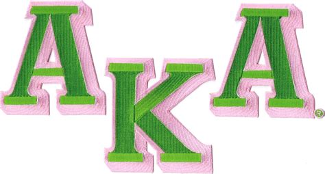 Alpha Kappa Alpha Individual Letter Iron On Patch Set Green 4 Ea