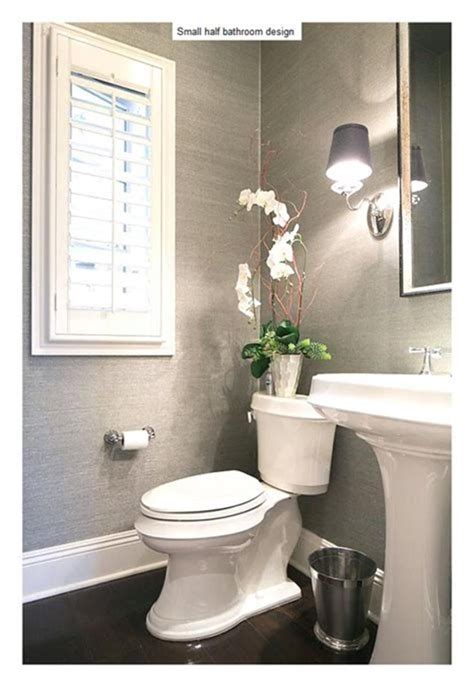 Modernize an old bathroom with black fixtures. 43 Cute Half Bathroom Ideas That Will Impress You 31 ...