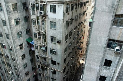 Old Run Down Concrete High Rise Apartment Buildings In Kowloon By Sami