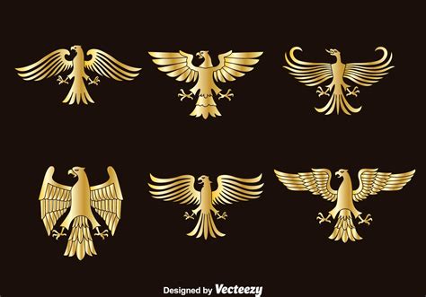 Golden Eagle Symbol Vector 122051 Vector Art At Vecteezy