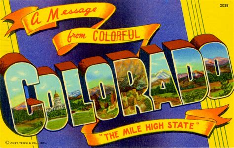 Colorado Postcard Colorado Vintage Postcards Travel