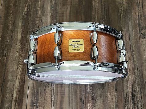 Yamaha Birch Custom Absolute Vintage Natural 5x14 Snare Drum Reverb