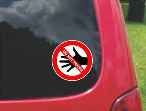 Set Of Do Not Touch Warning Sign Stickers Decals Full Etsy