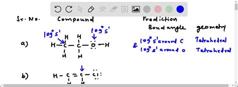 Solved Use The Vsepr Model To Predict The Bond Angles And Geometry About Each Highlighted Atom