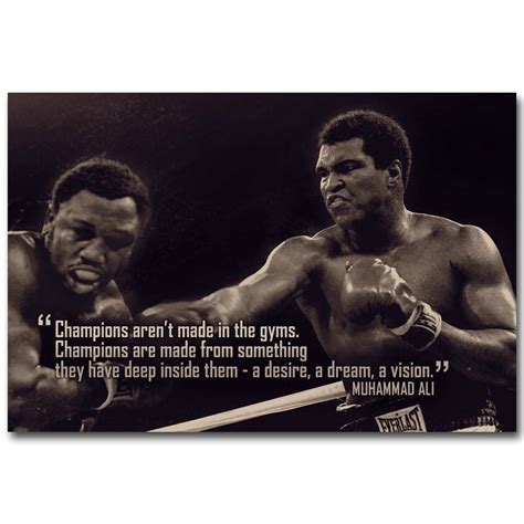 Muhammed Ali Motivational Quote Art Silk Fabric Poster 13x20 Inch Inspirational Sport Pictures