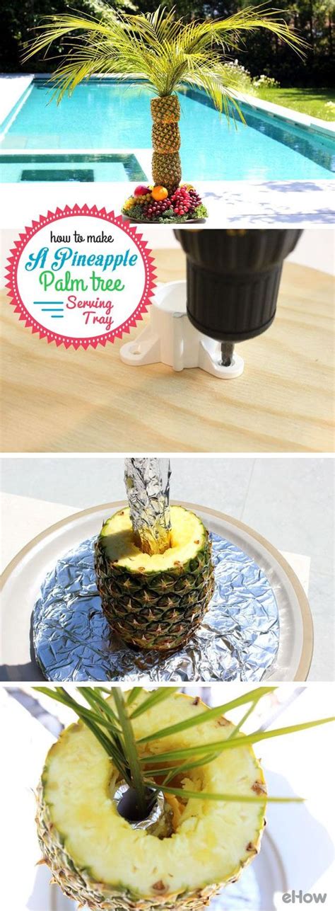 I absolutely love this idea from handimania and it is so simple! How to Make a Pineapple Palm Tree for a Serving Tray ...