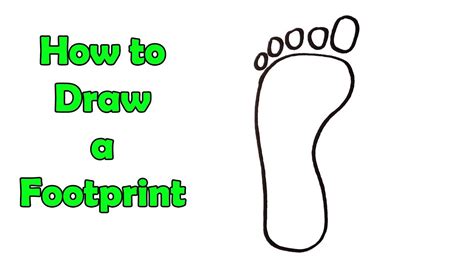 How To Draw A Footprint Super Easy Youtube
