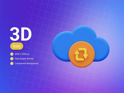Premium Psd 3d Cloud Backup Icon