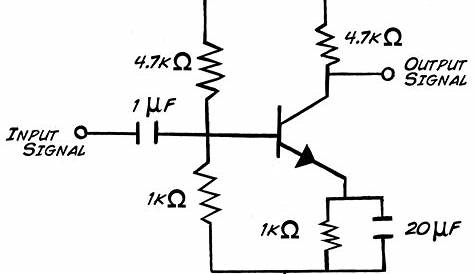 simple amplifier circuit diagram using transistor