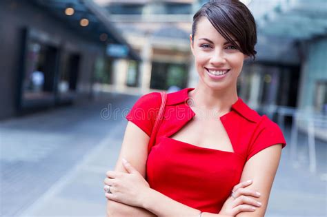 Portrait Of Businesswoman Outside Stock Image Image Of Adult Business 92792821