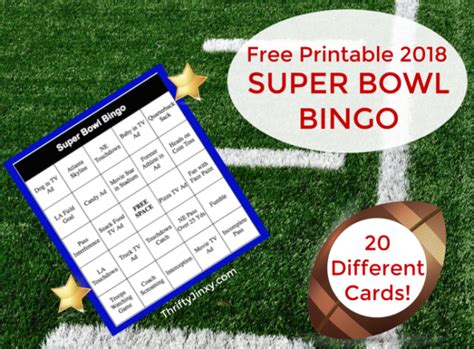 American football award with helmets in stadium. Printable Super Bowl Bingo Cards for 2019 - Thrifty Jinxy