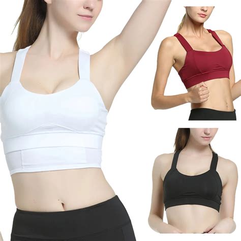 Hot Sell Wirefree Padded Shakeproof Of Women Fitness Yoga Sports Bra For Running Gym Adjustable