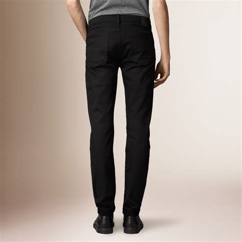 Slim Fit Deep Black Jeans Burberry United States