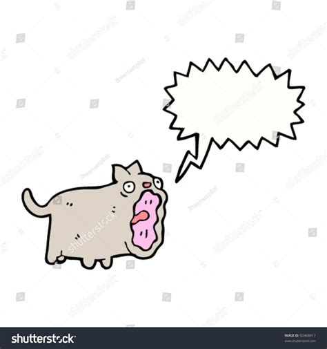 Screaming Cat Cartoon Stock Vector Illustration 92468917 Shutterstock