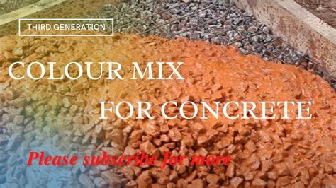 Colour Mix For Colour Concrete Youtube