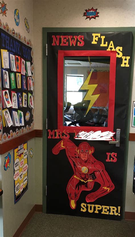 Super Hero Door Decoration Teacher Appreciation Week Superhero
