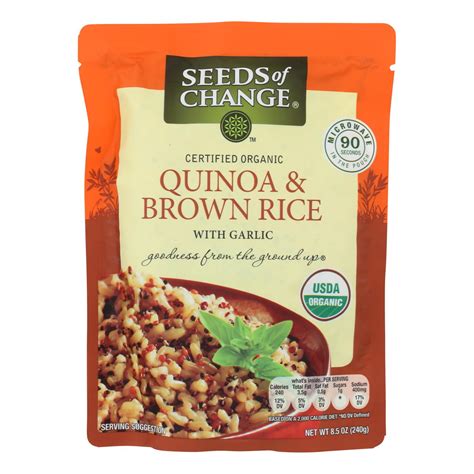 Seeds Of Change Organic Quinoa And Brown Rice With Garlic Case Of 12