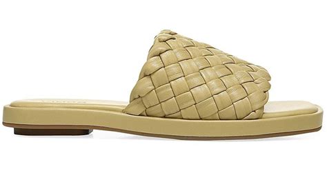 Vince Rumi Woven Leather Slides Lyst