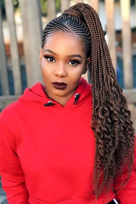 However some black have natural hair that can be easily styled in many different. # cornrows Braids straight back 50 Cute Cornrow Braids ...