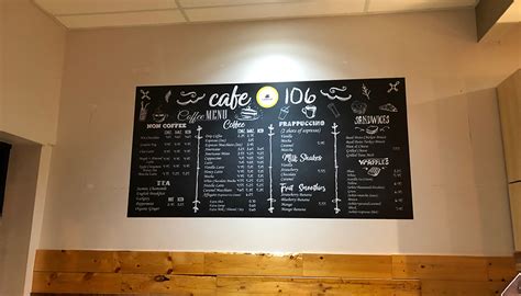 Cafe 106 Wall Menu Nova Design And Graphics Burnaby Print Shop And Signs