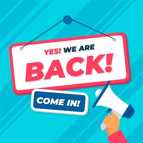 Free Vector Flat We Are Back Illustration