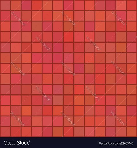 Background Of Art Colored Red Squares Mosaic Vector Image