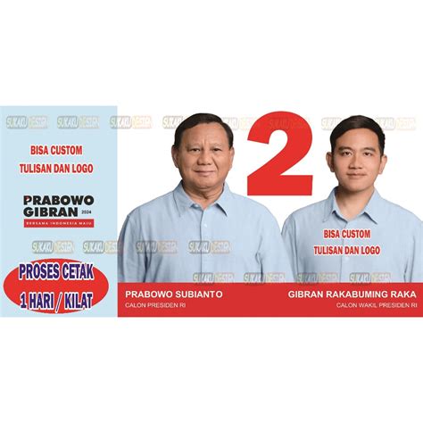 Jual Banner Spanduk Pemilu Prabowo Gibran 2024 Bisa Cod Shopee
