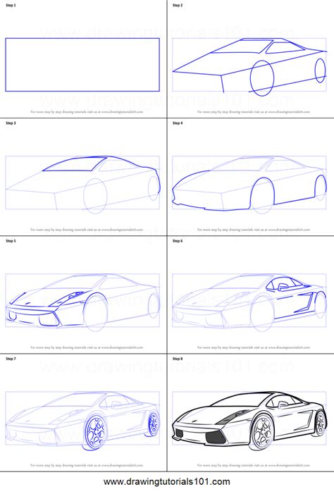 1.draw four circles first and get the wheels. Super Car: How To Draw A Lamborghini Easy Step By Step