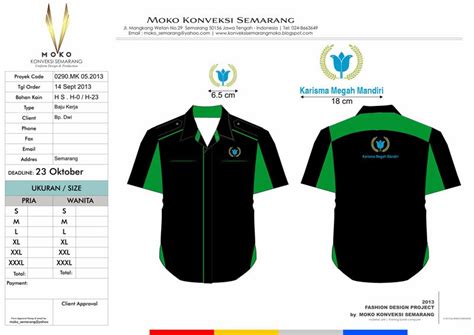 Desain kaos online merupakan situs no.1 di indonesia yang memiliki sebuah sistem dengan fungsi desain editor baju kaos yang revolusioner dengan pengiriman ke seluruh wilayah di indonesia. SERAGAM PABRIK PT. KARISMA MEGAH MANDIRI Kawasan Industri ...