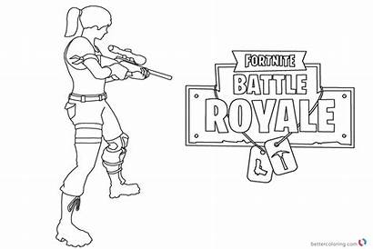 Fortnite Coloring Battle Pages Royale Printable Colour