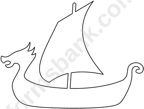 Viking Ship Pattern Template Printable Pdf Download