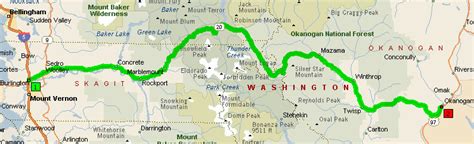 Highway 20 Washington Map Map Vector