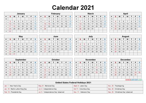 The federal holidays listed above are designated by the united states congress in title v of the united states code (5 u.s.c. Federal Holidays 2021 Calendar - Example Calendar Printable