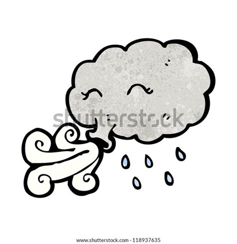 Cartoon Cloud Blowing Wind Stock Vector Royalty Free 118937635